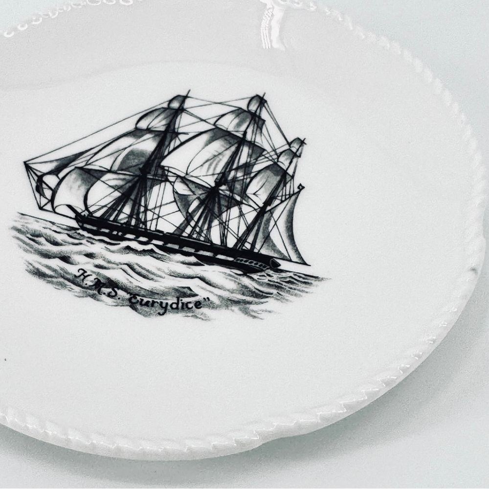 VTG Spode Set-off-4 English Bone China Ship 4” Plates - Picture 7 of 11